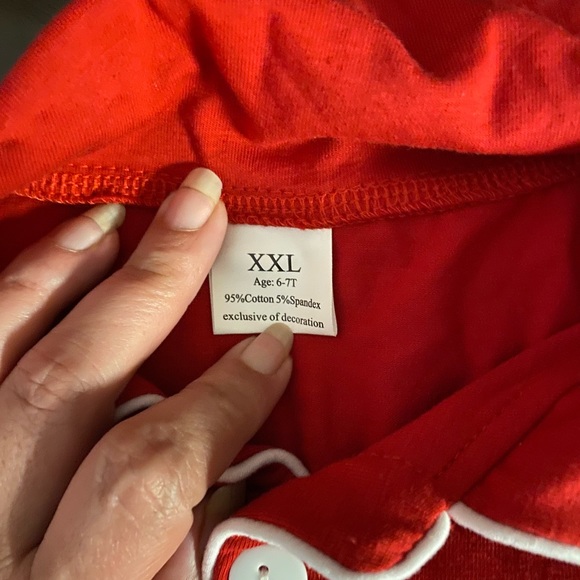 6t/7 Boys Red Christmas Pajamas - Picture 4 of 7